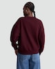 image 3 of F&F Cotton Rich Floral Appliqué Embroidered Sweatshirt in Burgundy
