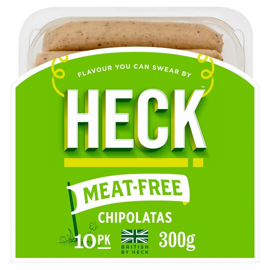 Heck MeatFree Vegan Sausages 10 Pack 300G Tesco Groceries
