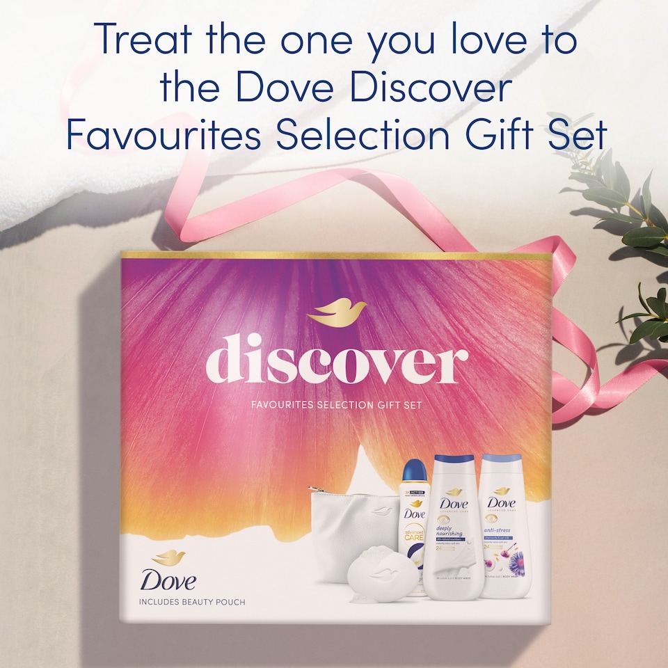 image 1 of Dove Discover Favourites Selection with Beauty Bag Gift Set