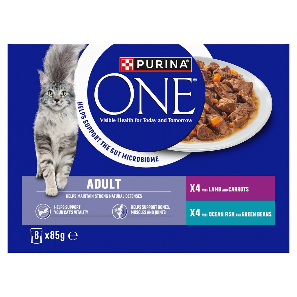 image 1 of Purina One Ocean Fish/Lamb 8X85g