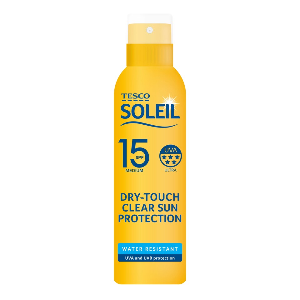 image 1 of Tesco Soleil Dry Touch Sun Protection Mist Spf 15 200Ml