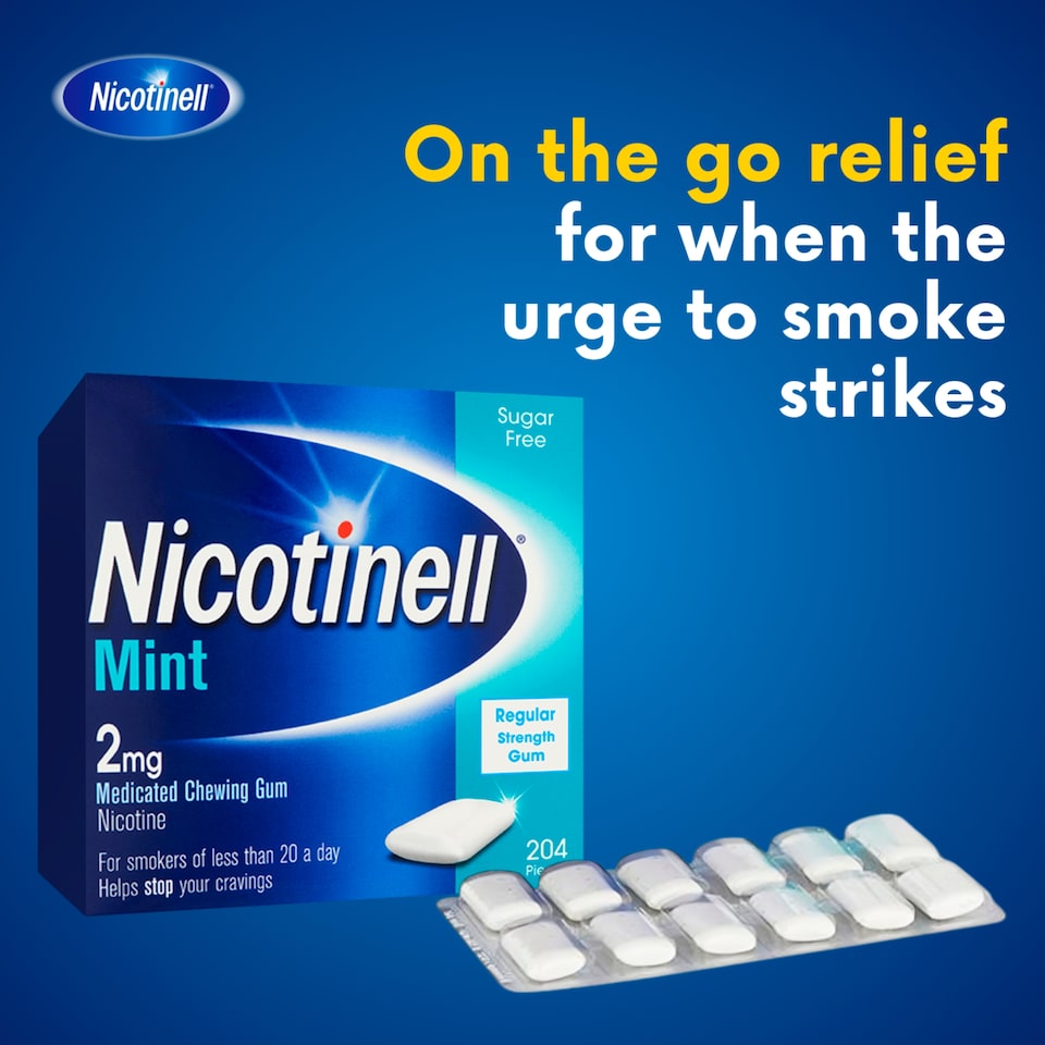 image 1 of Nicotinell Stop Smoking Aid 2mg Medicated Chewing Gum - Mint 204s
