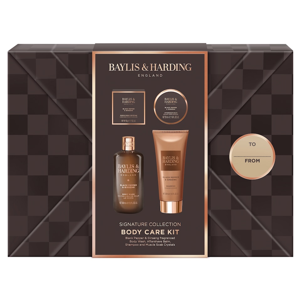 image 1 of Baylis & Harding Black Pepper & Ginseng Men's Refreshing Bath Kit Gift Set