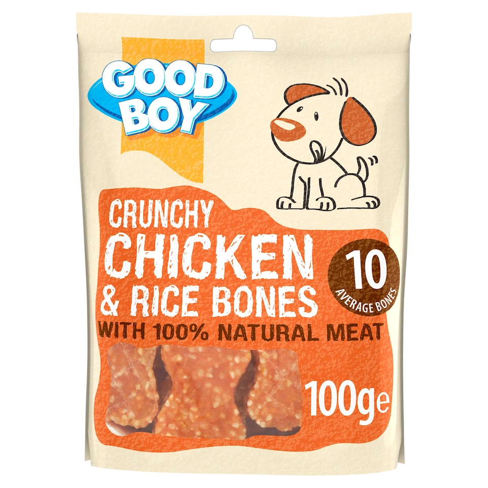 image 1 of Good Boy Crunchy Chicken And Rice Bones 100G