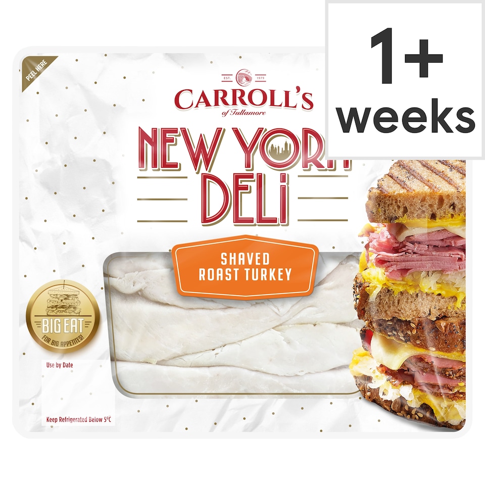 Carroll's New York Deli Shaved Roast Turkey 90G