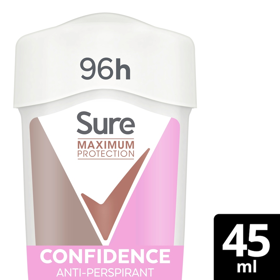 image 1 of Sure Women Confidence 96h Maximum Protection Antiperspirant Deodorant Cream 45ml