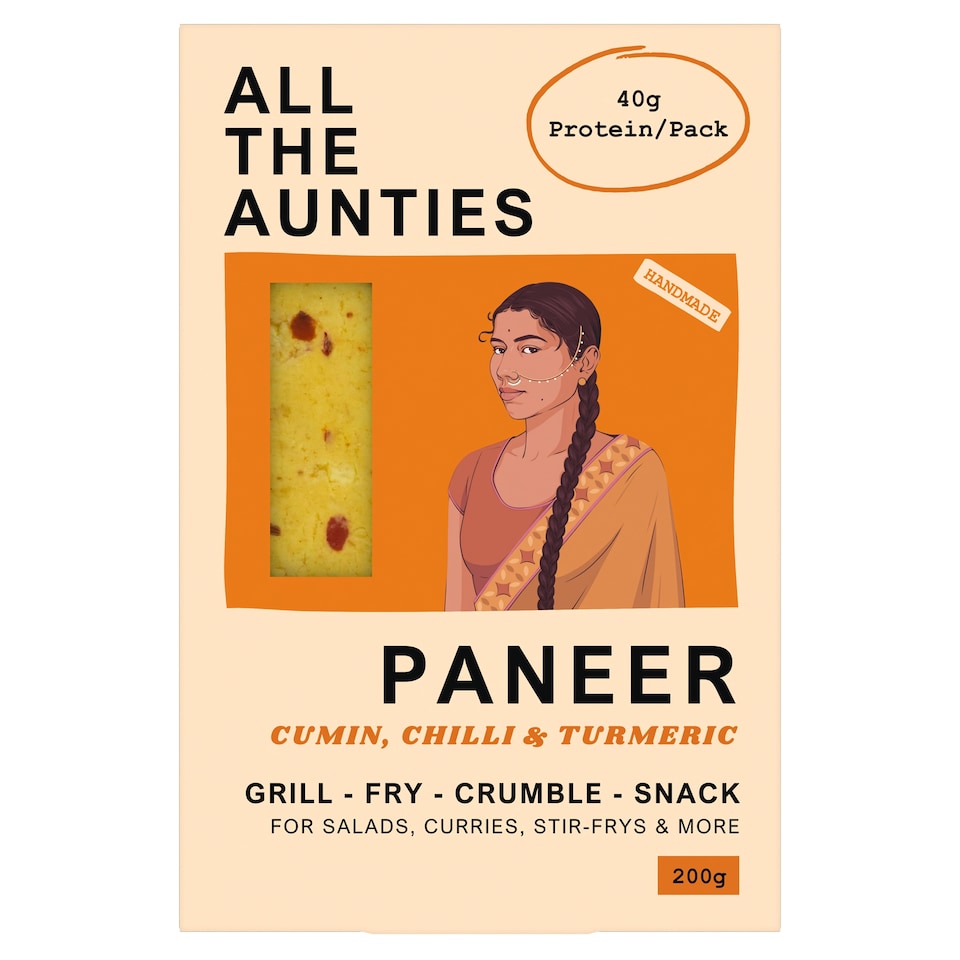 All The Aunties Cumin, Chilli & Turmeric Paneer 200g