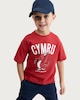 image 2 of F&F Boys Pure Cotton Cymru Dragon Print T-Shirt in Red