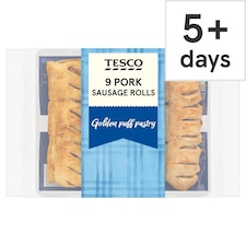 Tesco 9 Pork Sausage Rolls 270g