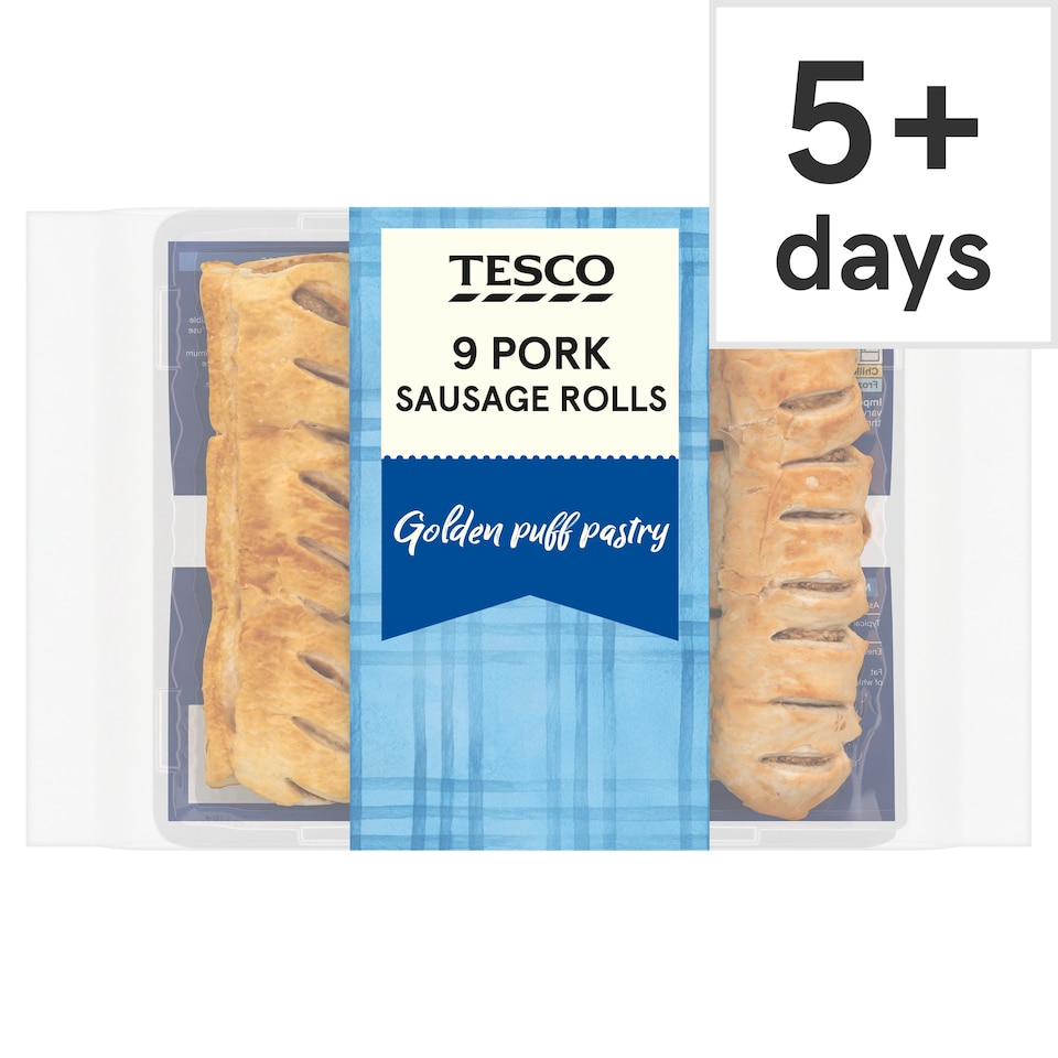 Tesco 9 Pork Sausage Rolls 270g