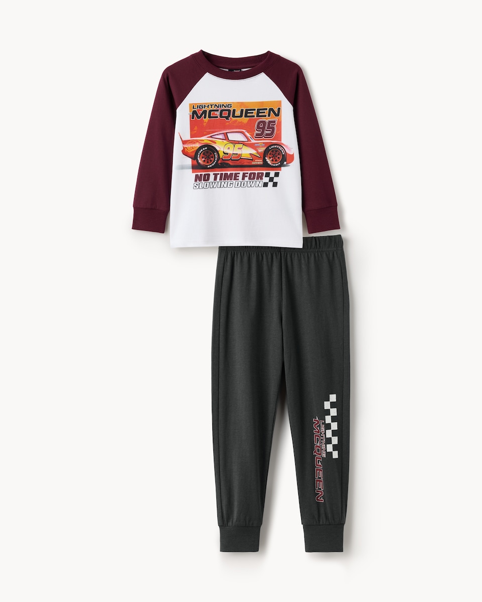 image 1 of Disney Lightning McQueen Pure Cotton Pyjama Set in Multi