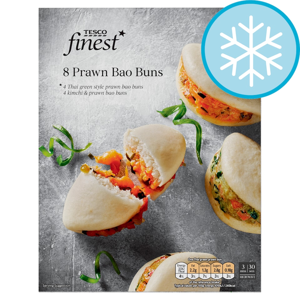 Tesco Finest 8 Prawn Bao Buns 256g
