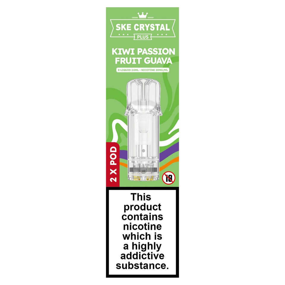SKE Crystal Plus Kiwi Passionfruit Guava 2x PODs 20mg/2ml