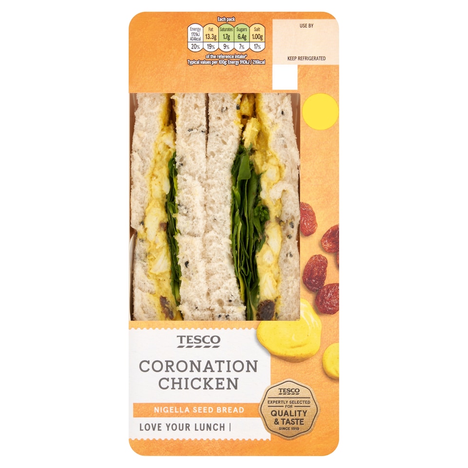 Tesco Coronation Chicken Sandwich