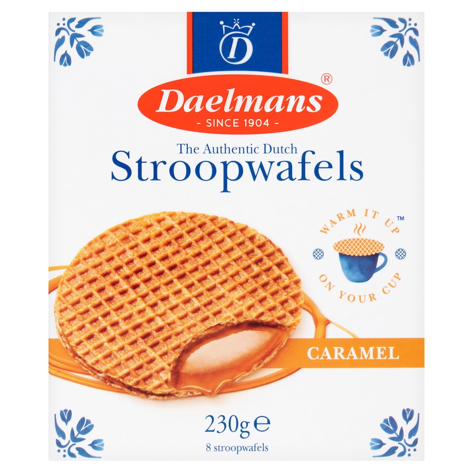 Daelmans Authentic Dutch Caramel Stroopwafels 8 Pack 230g