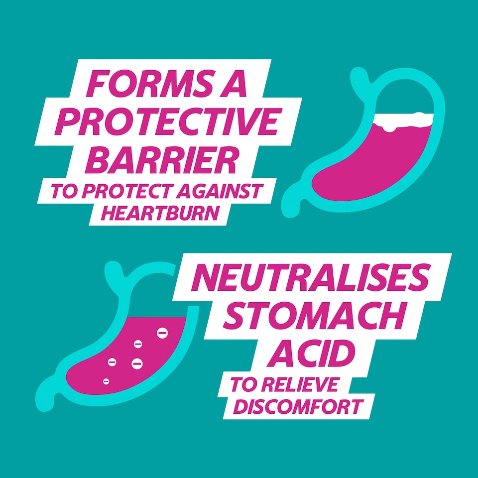 image 1 of Gaviscon Double Action Mint Liquid Sachets for Heartburn & Indigestion 12 x 10ml