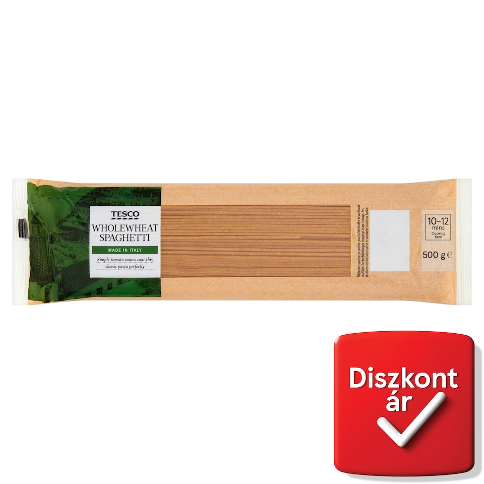 Tesco teljes kiőrlésű durum száraztészta 500 g