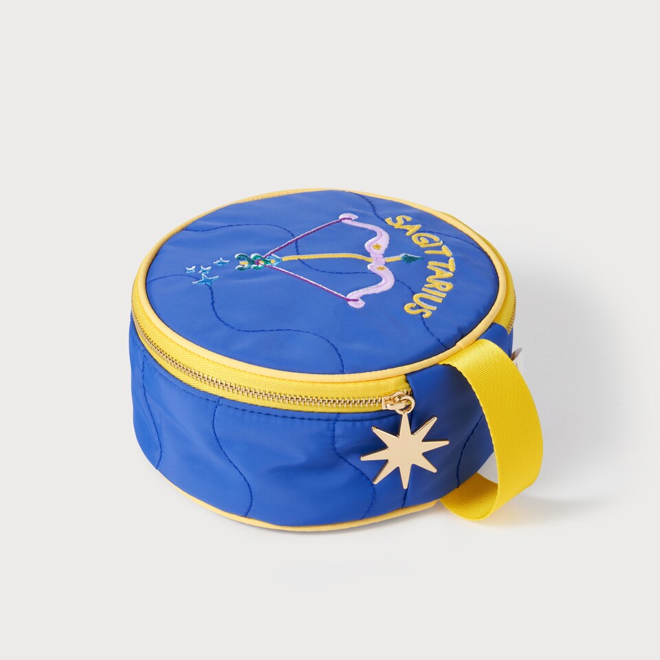 image 1 of Paperchase Zodiac Round Make Up Bag - Sagittarius