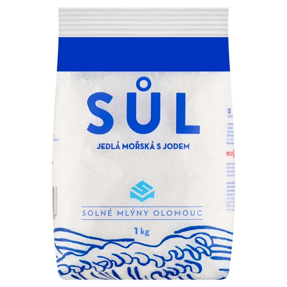 Solné Mlýny Morská jedlá soľ jódovaná 1 kg