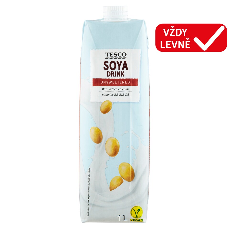 Tesco Soya Drink Unsweetened 1L