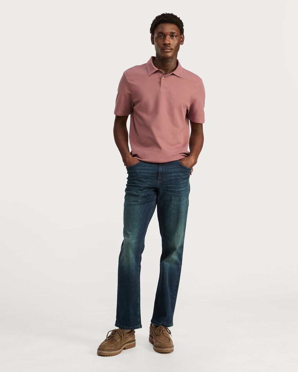 image 1 of F&F Cotton Rich Short Sleeved Polo Shirt in Pink