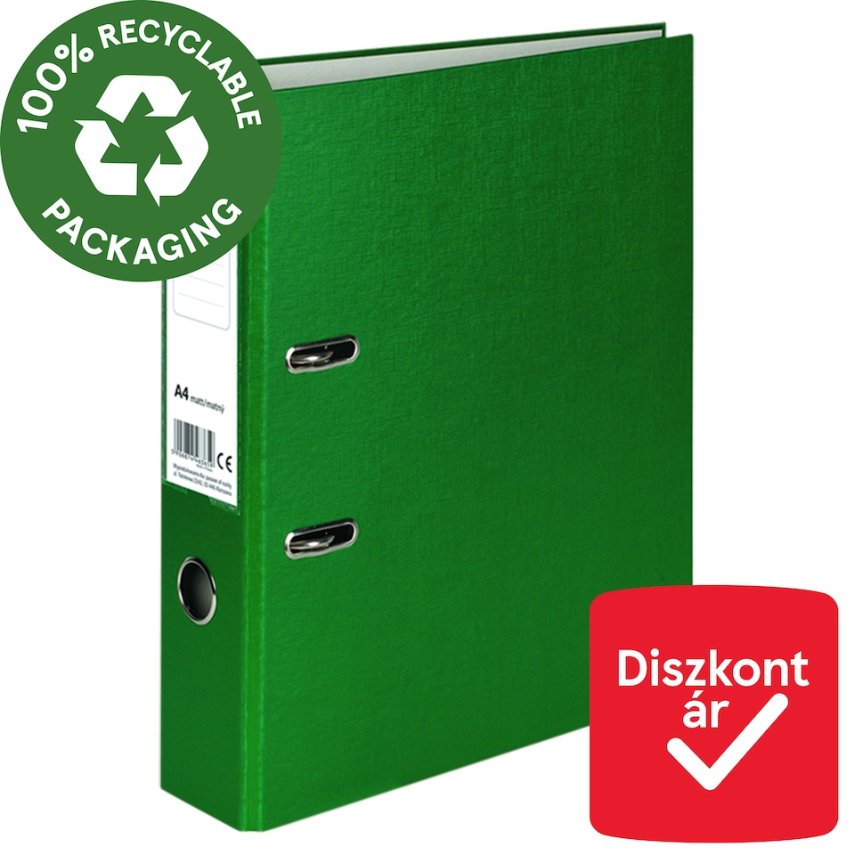 Green Ring Binder A4 Matt 7,5 cm