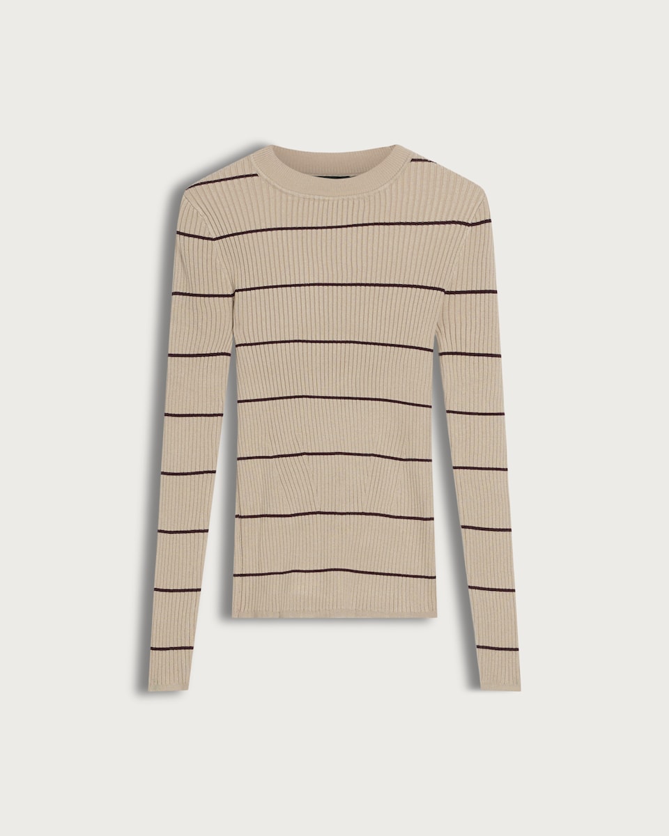 image 1 of F&F Ribbed Knit Crew Neck Jumper in Multi