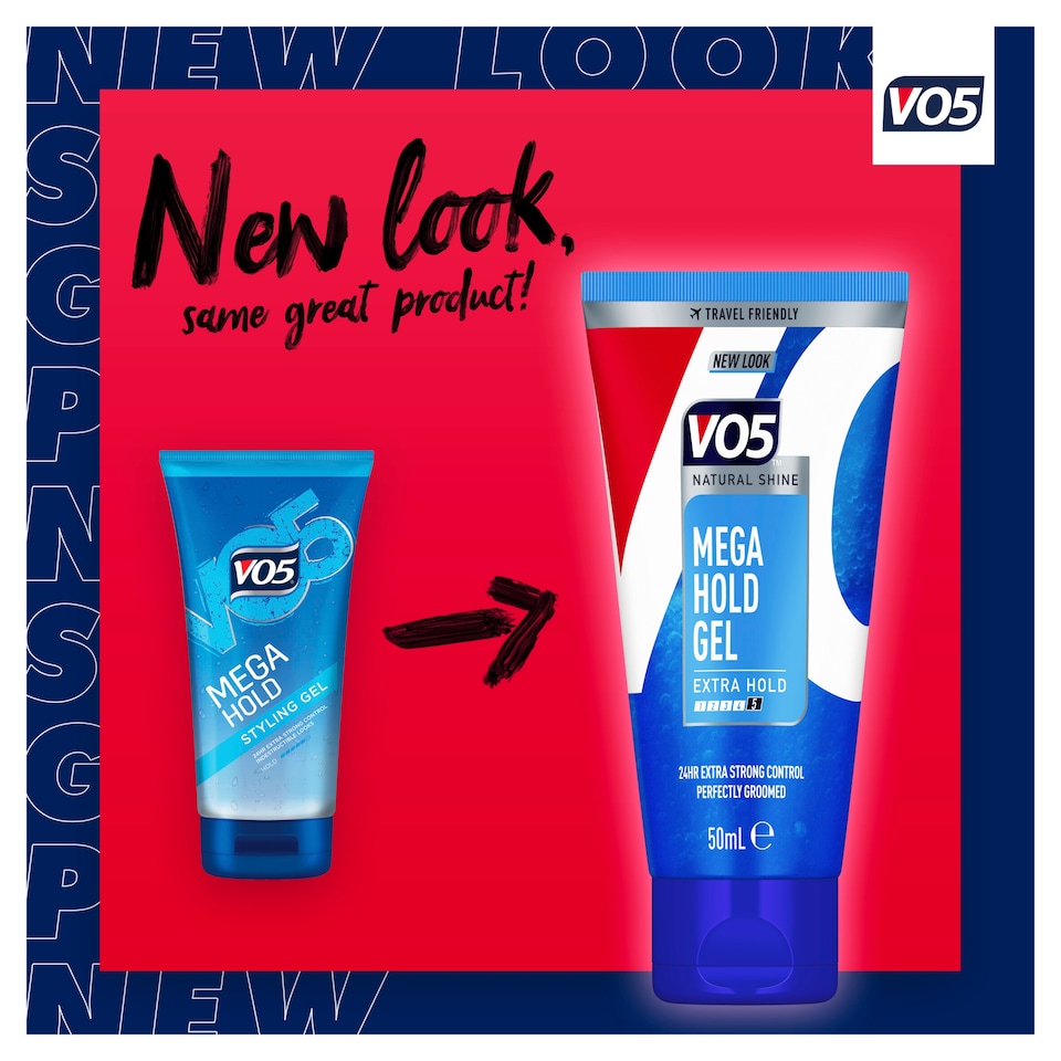 image 1 of Vo5 Mega Hold Styling Hair Gel 50Ml