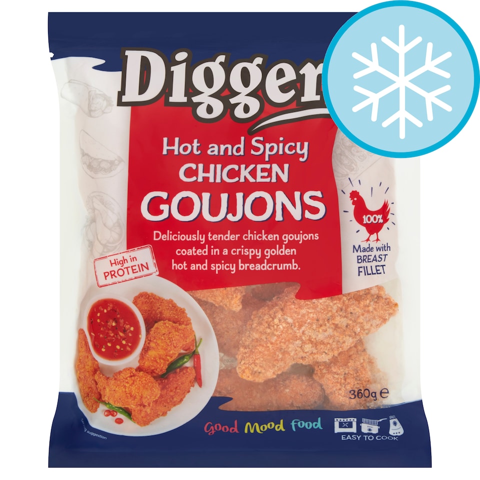 Diggers Hot And Spicy Chicken Goujons 360G