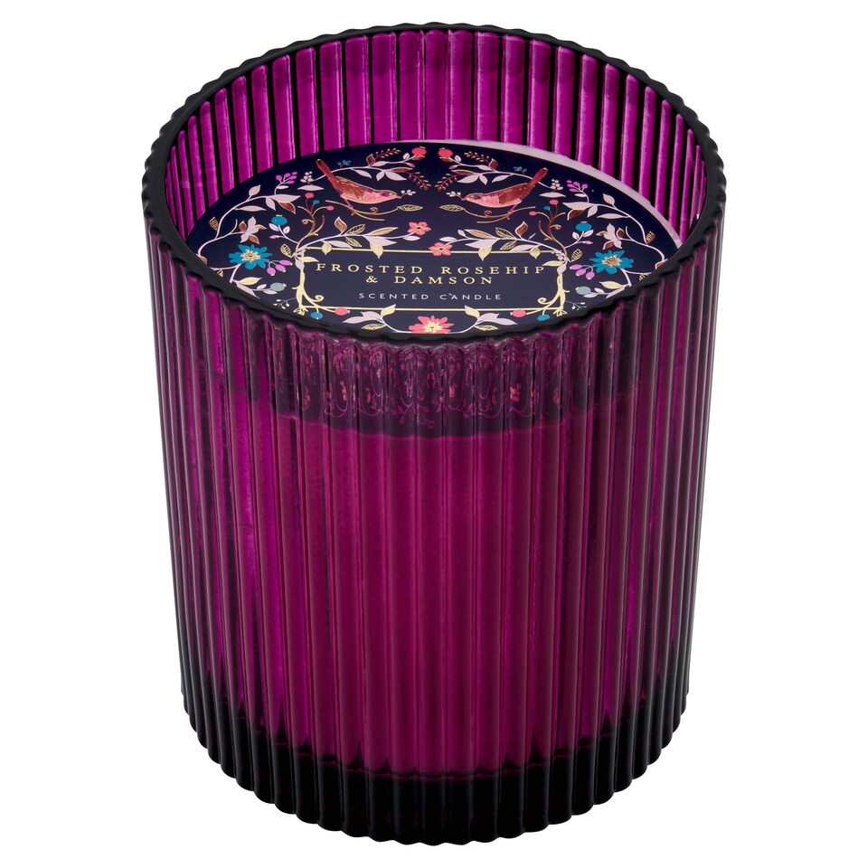 image 1 of F&F Home Frosted Rosehip & Damson Winter Candle 650G