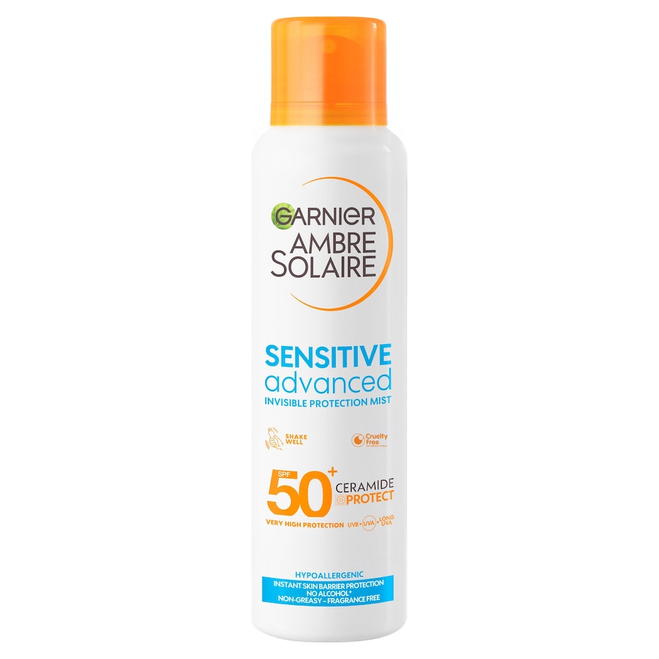 image 1 of Garnier Ambre Solaire Sensitive Advanced Mist Spf 50 150Ml