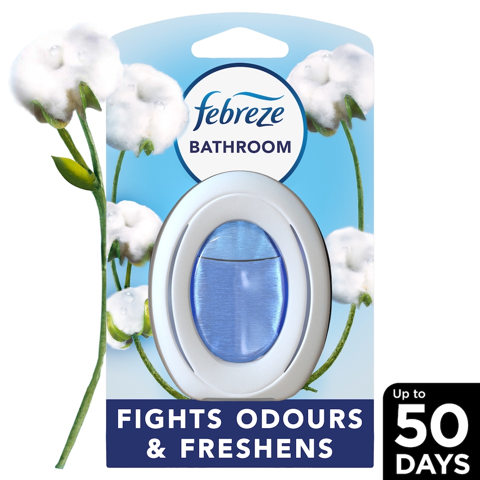 image 1 of Febreze Bathroom Air Freshener Cotton Fresh 7.5Ml