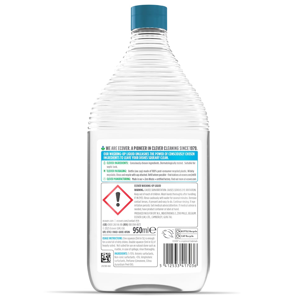 image 1 of Ecover Washing Up Liquid - Camomile & Clementine 950ml