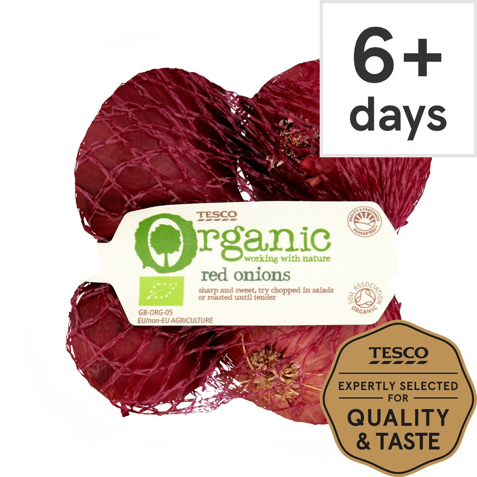image 1 of Tesco Organic Red Onions