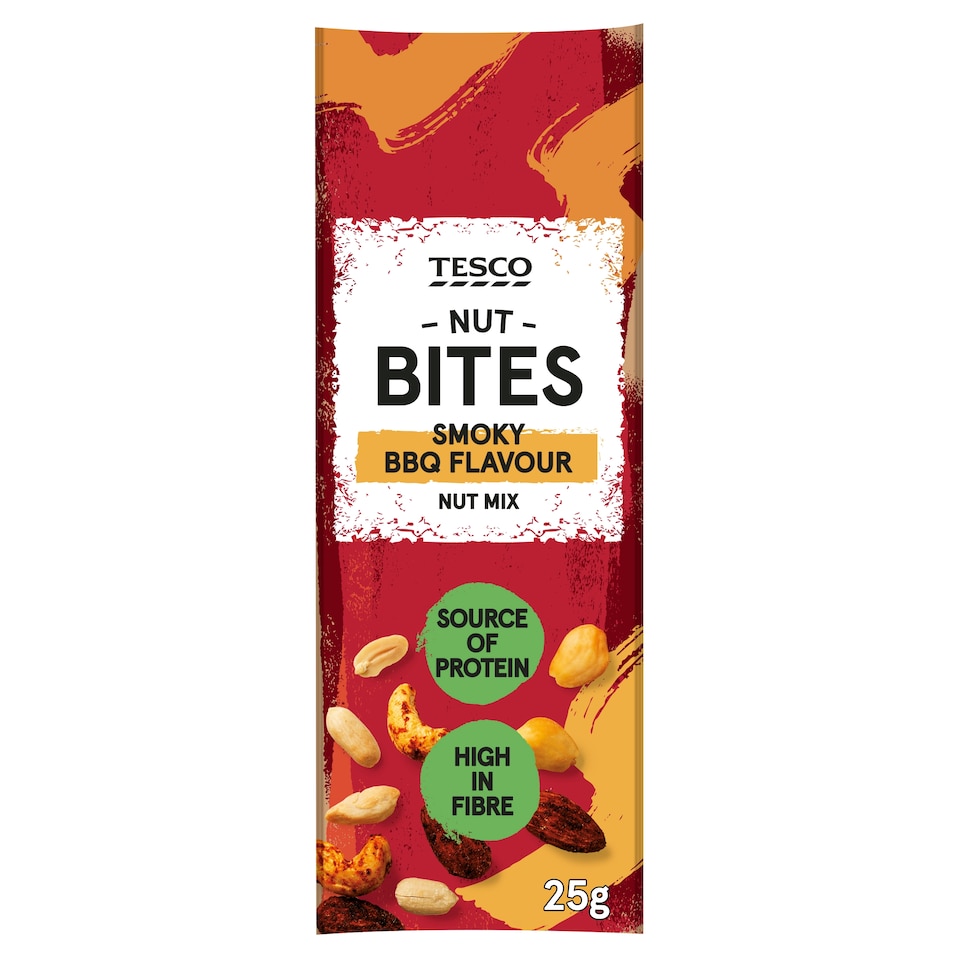 Tesco Smoky Bbq Favour Nut Mix 25G