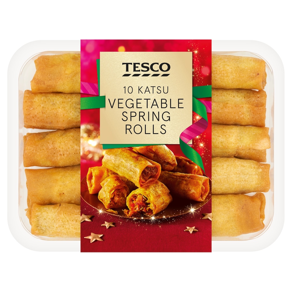 Tesco 10 Katsu Vegetable Spring Rolls 250g