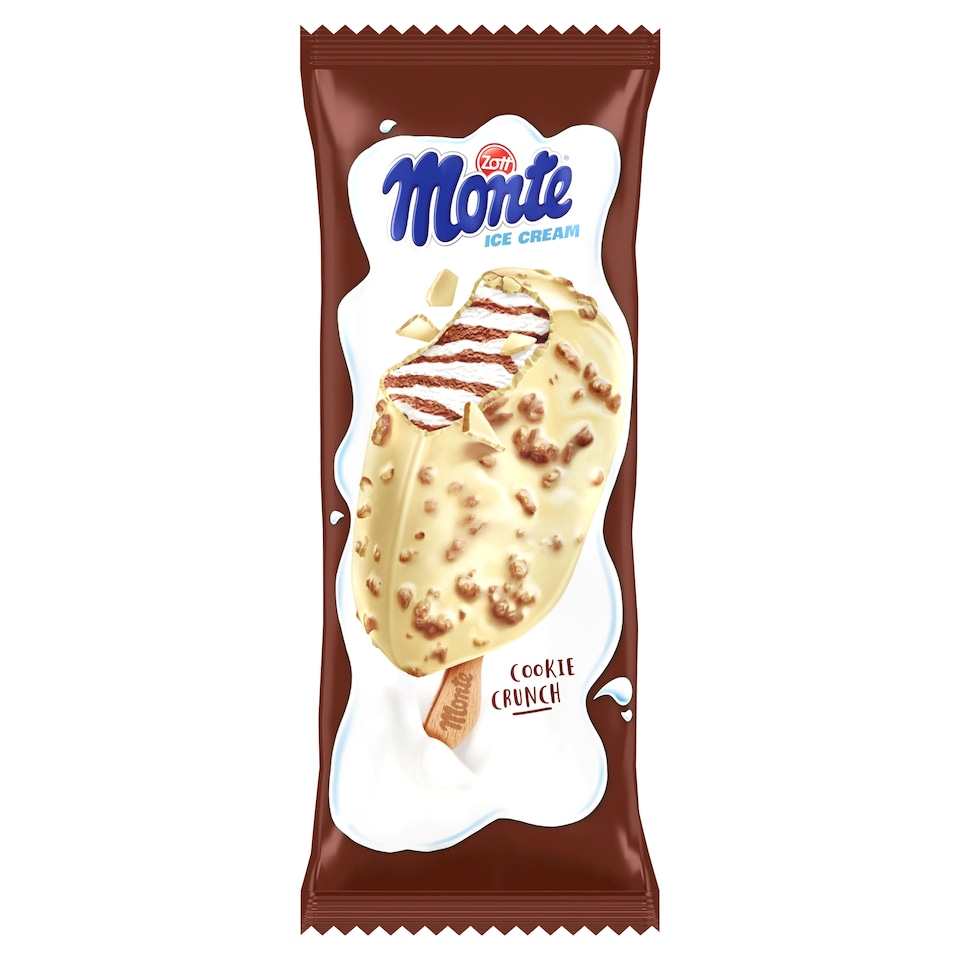 Zott Monte Cream and Milk Chocolate Ice Cream with Hazelnuts in White Chocolate 90 ml