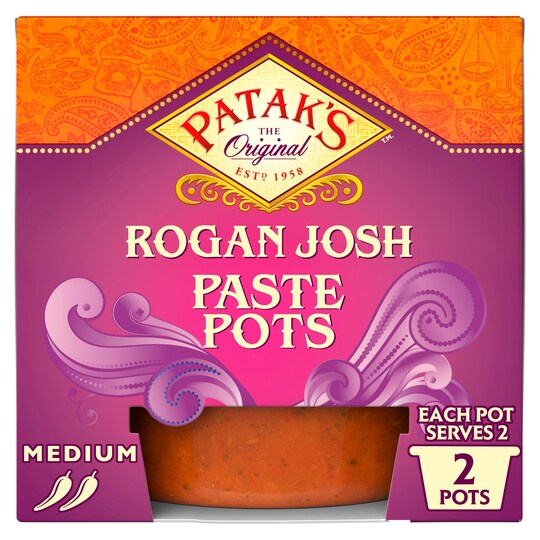 Pataks Rogan Josh Paste Pots 2X70g Tesco Groceries
