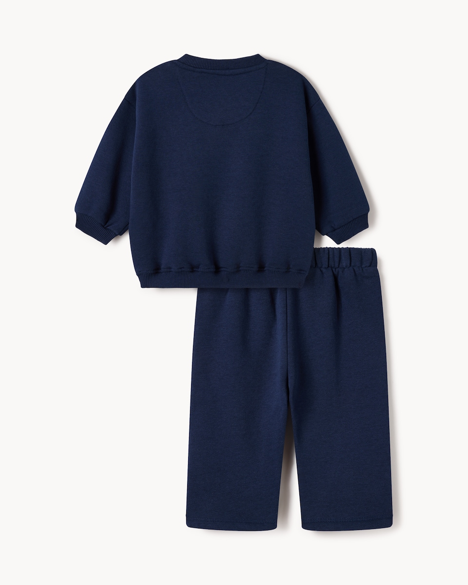 image 1 of F&F Baby 2-Piece Cotton Rich Sport Set in Navy