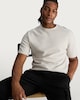 image 1 of F&F Pure Cotton Waffle Textured Regular Fit T-Shirt in Grey
