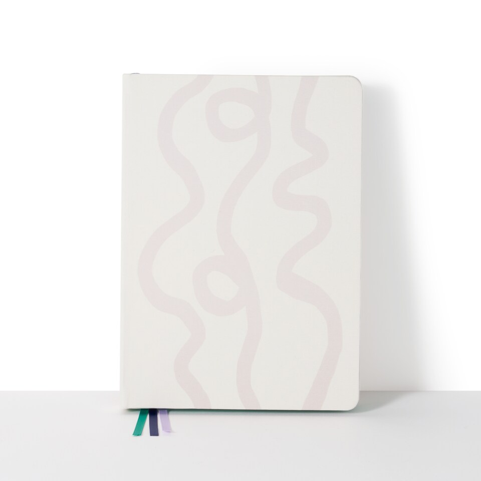 image 1 of Paperchase Artful Scribble A5 Fabric Notebook
