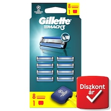 Gillette Mach3 Férfi Borotvabetétek, 8 Gillette 3 Pengés Borotvabetétek