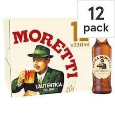 Birra Moretti Premium Lager Beer Bottle 12x330ml