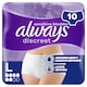 image 1 of Always Discreet Incontinence Pants Normal Large 10 Pack