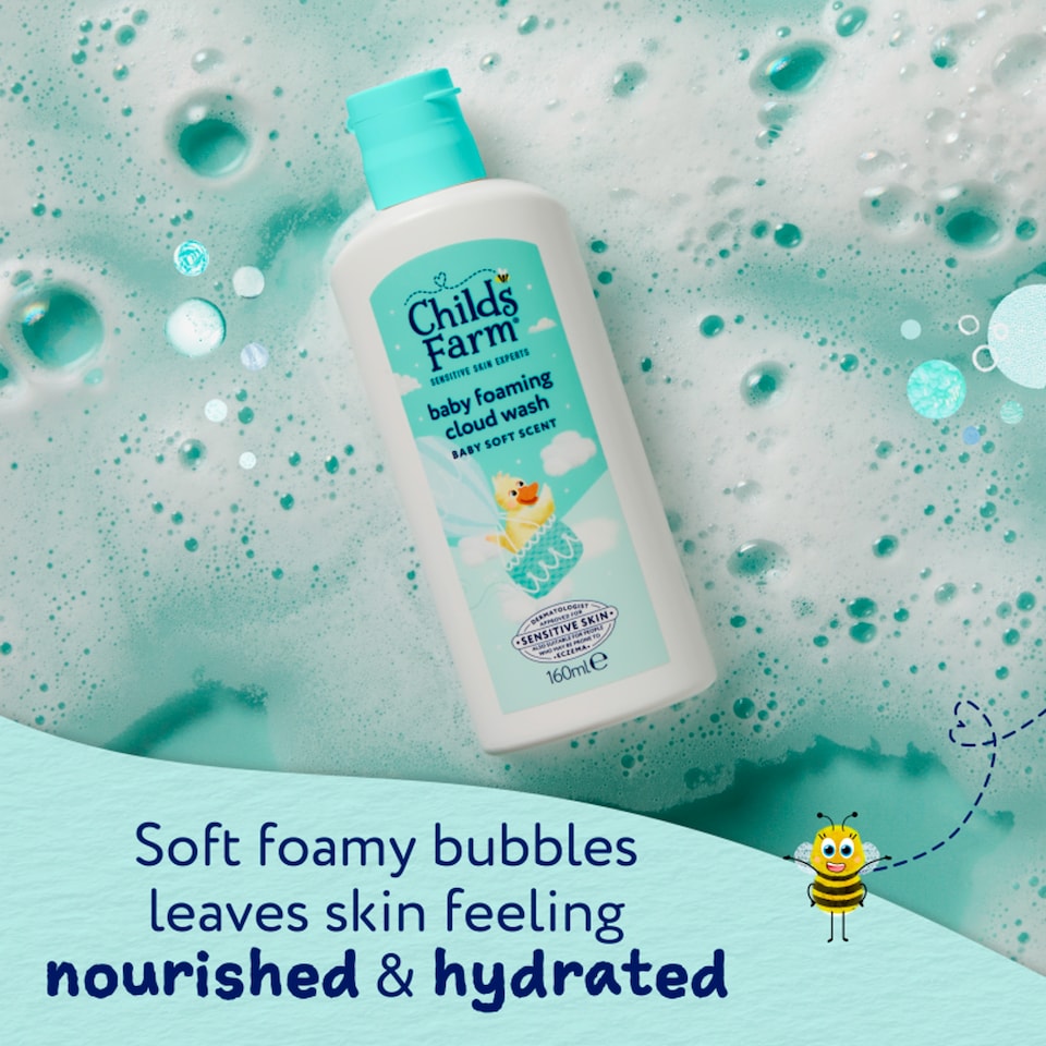 image 1 of Childs Farm Baby Foaming Cloud Wash, Baby Soft Scent 160ml 