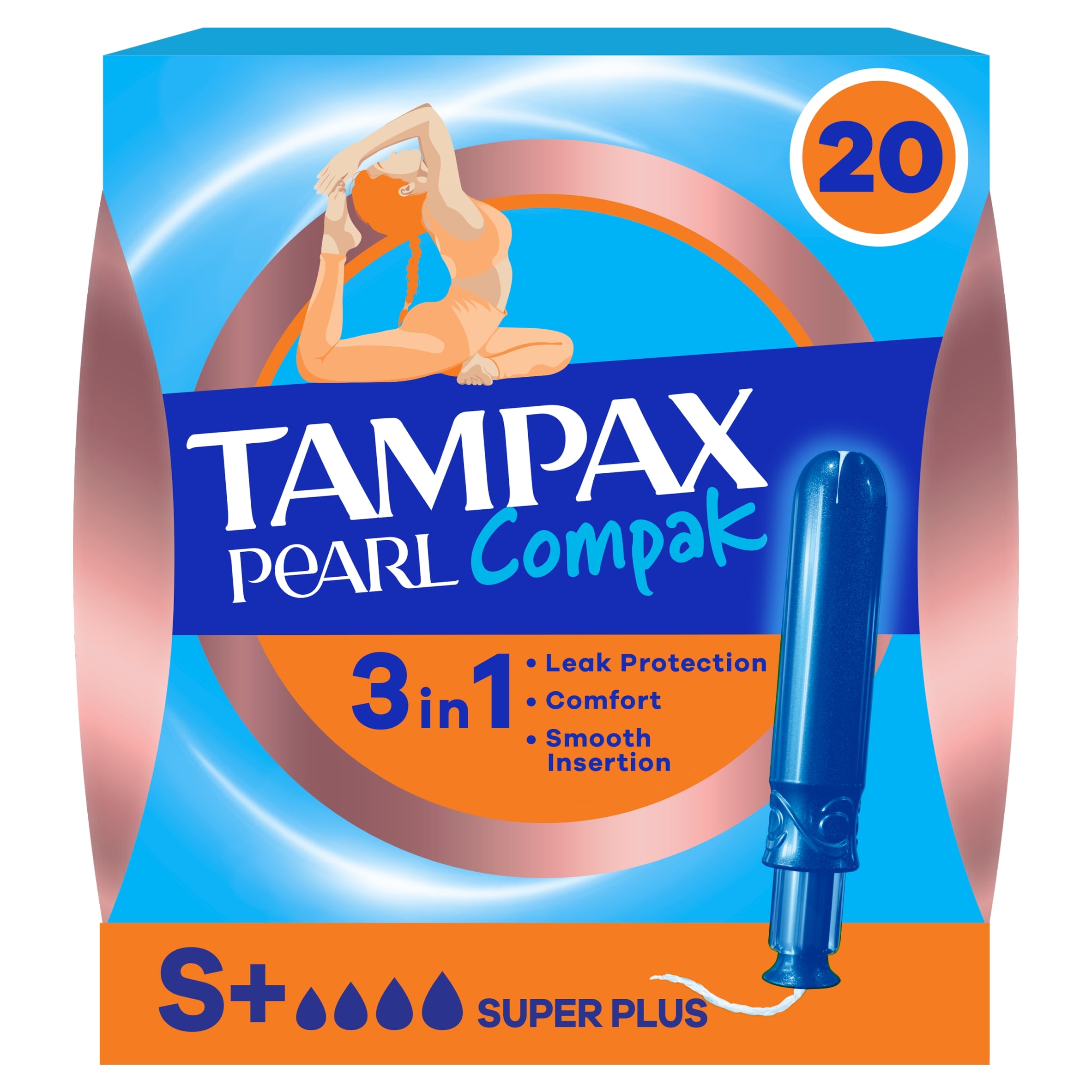 Tampax Compak Pearl Tampons Super Plus 20CT