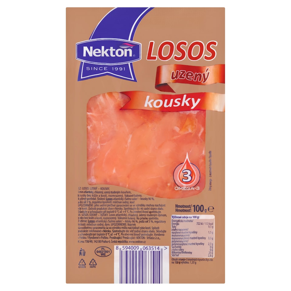 Nekton Losos uzený kousky 100g