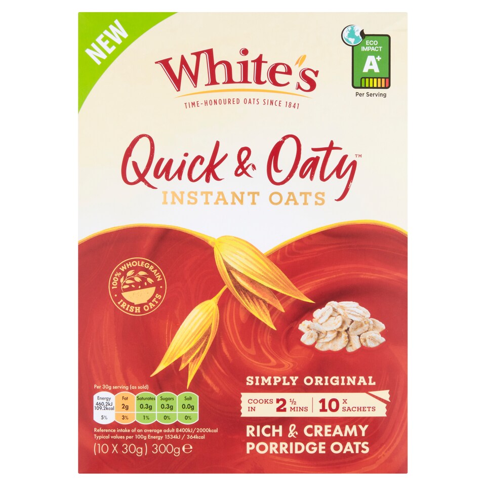 White's Quick & Oaty Instant Oats Simply Original 300G