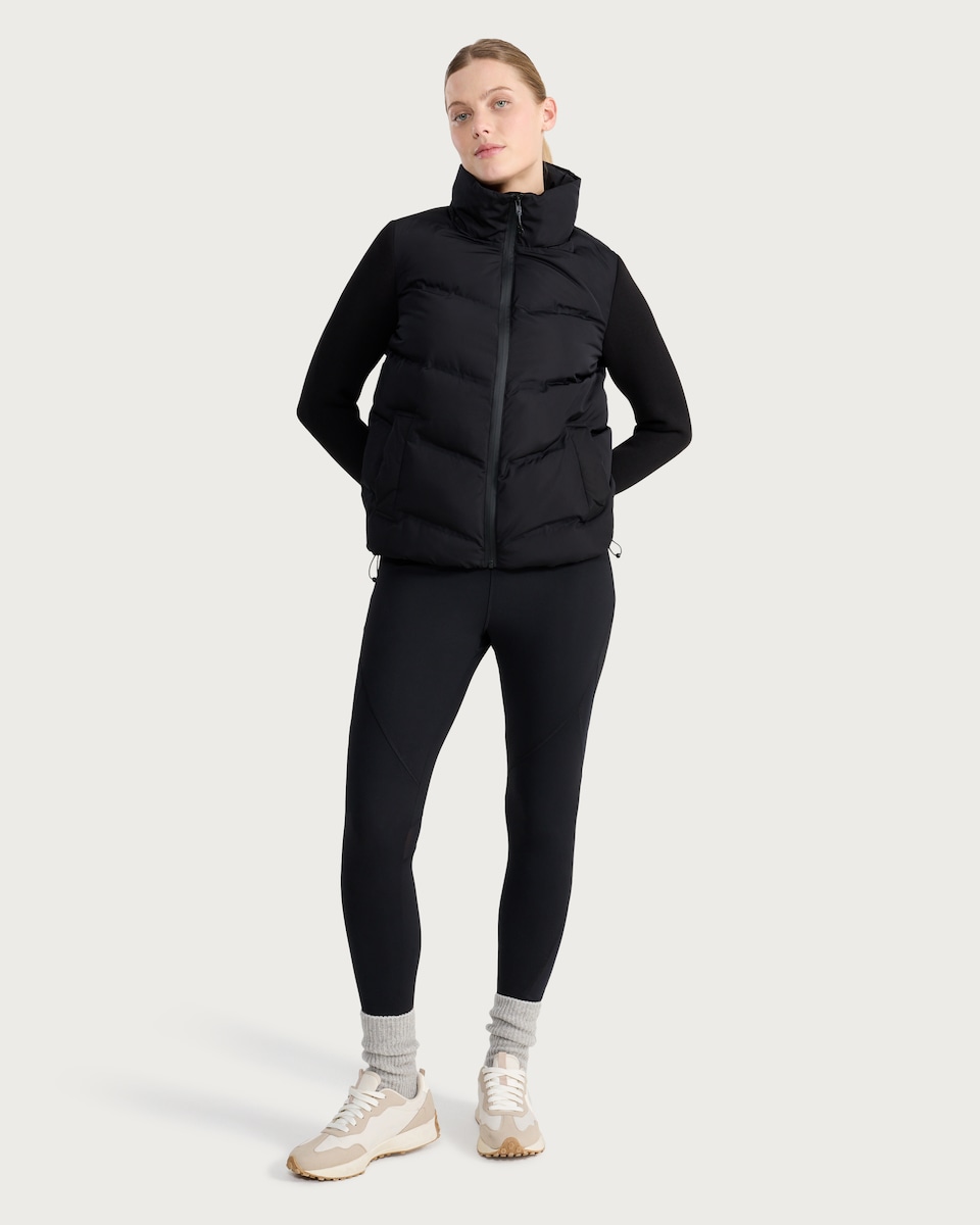 image 1 of F&F Active OUTDOOR Scuba Sleeved Padded Jacket in Black