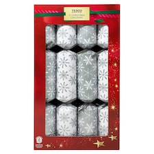 Tesco Snowflake Cube Christmas Crackers 12 pack